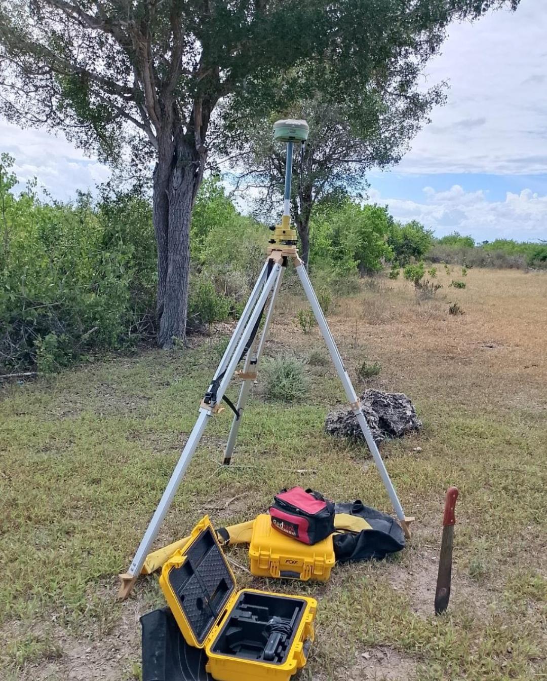 RTK GNSS base station setup in the field