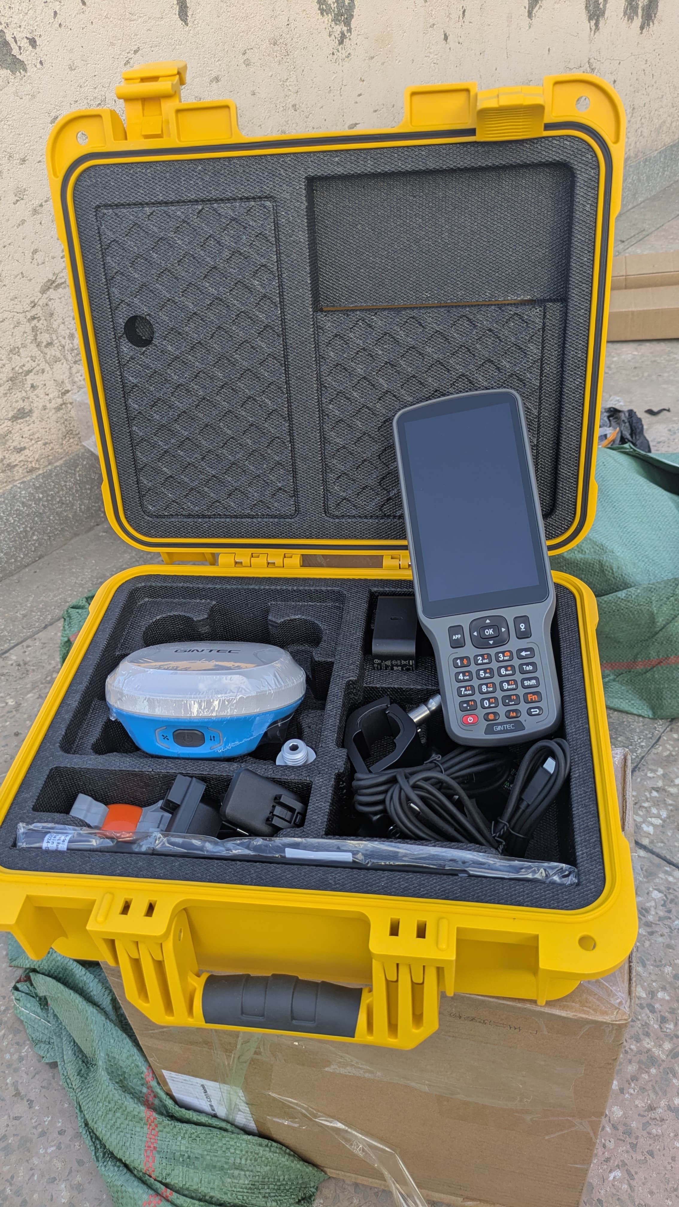 RTK survey equipment in use