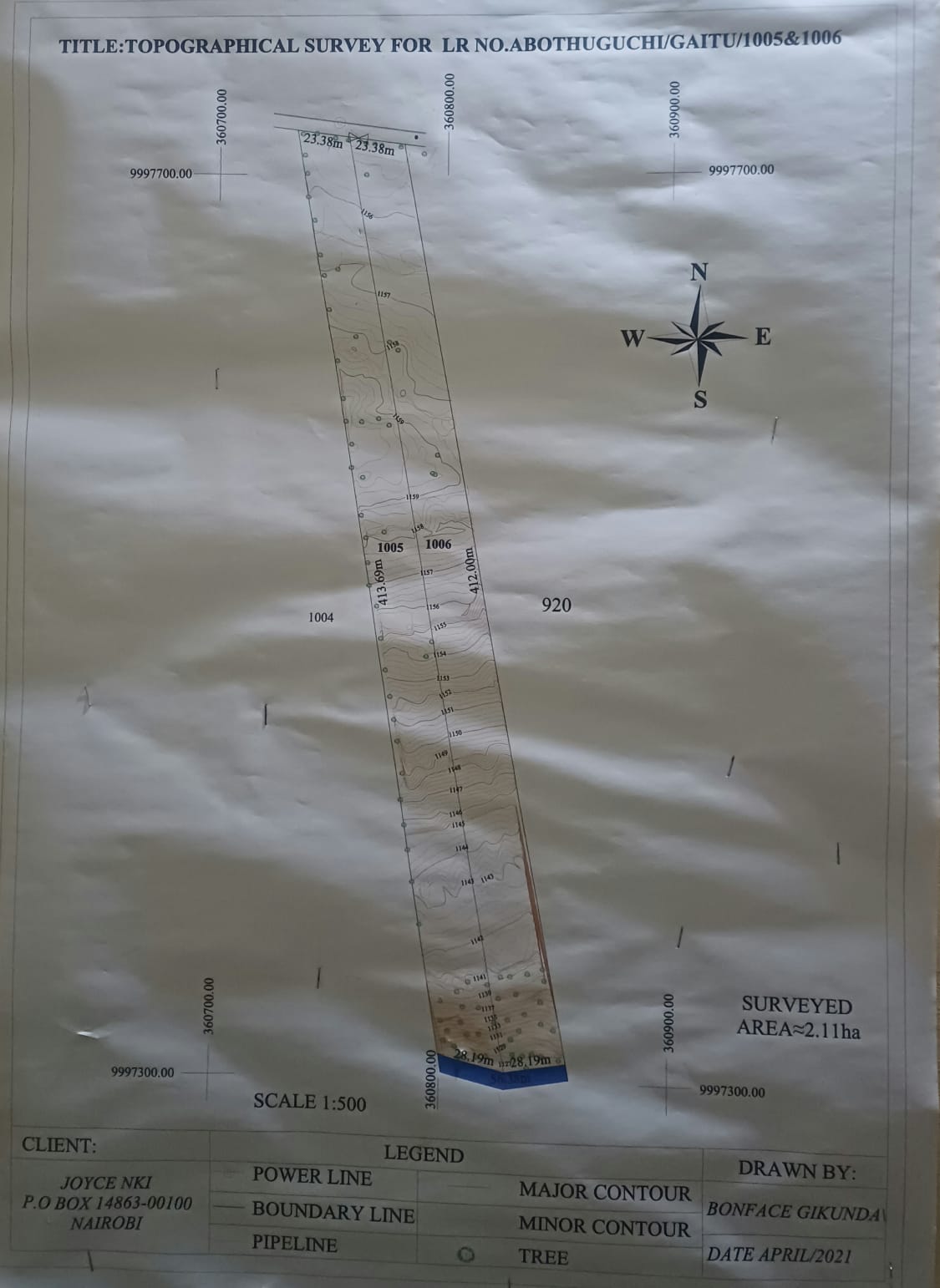 Topographic survey work
